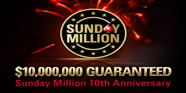 $10 millioner garanteret: Sunday Million fylder rundt